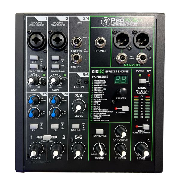 Mixer Mackie Pro FX6V3 Chính Hãng
