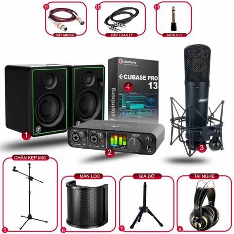 Combo Thu Âm Motu M4 Và Micro Warm audio Wa87 Home Studio