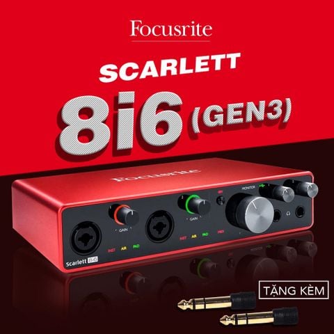 Sound card Focusrite Scarlett 8i6 3rd Gen - Sound card thu âm chuyên nghiệp
