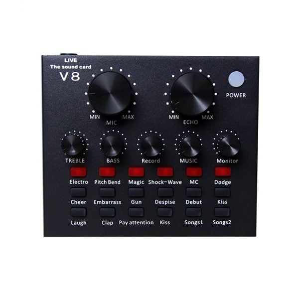Sound Card V8 Thu Âm, Livestream Chuyên Nghiệp