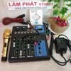 Combo Mixer Yamaha F4 Đèn Led Và Micro CAF P12