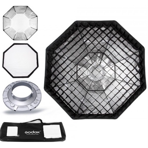Softbox Godox Octagon Bát Giác 95cm Kèm Lưới