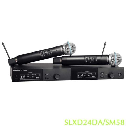  Shure SLXD24DA/SM58 Micro không dây kỹ thuật số 2 micro chính hãng 