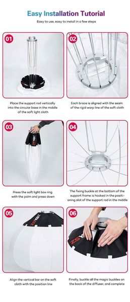 Softbox Cầu ZSYB 65cm Cao Cấp