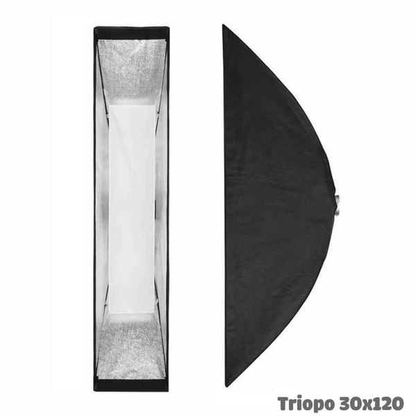 Softbox Triopo 30x120 kèm lưới cao cấp