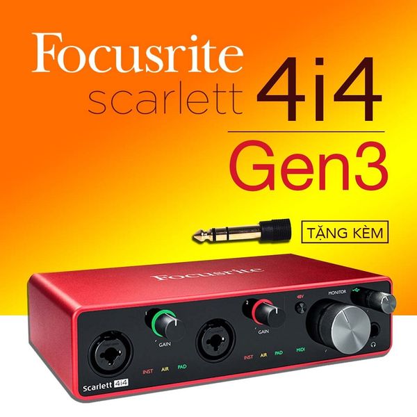 Sound Card Focusrite Scarlett 4i4 3rd Gen - Sound Card Thu Âm Chuyên Nghiệp