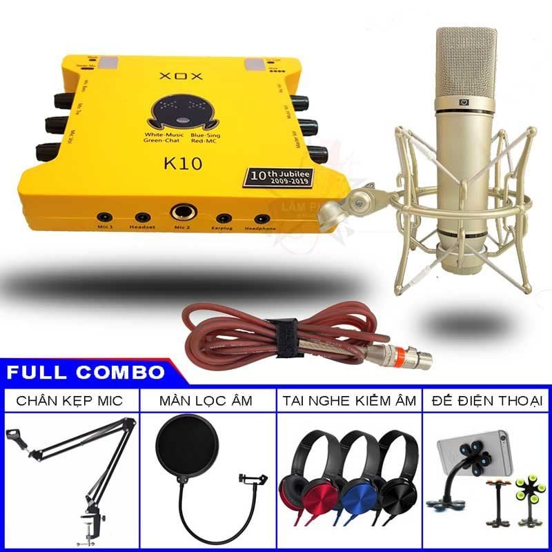 Full Combo Sound Card XOX K10 2020 Và Micro MA87 Cực Nhạy – THIẾT BỊ HÁT  LIVESTREAM THU ÂM - LÂM PHÁT STUDIO