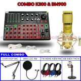 Combo Sound Card K300 Autotune Và Micro Thu Âm BM900