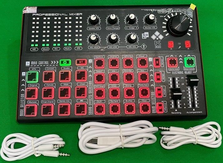 Combo Sound Card K300 Autotune Và Micro Thu Âm BM900