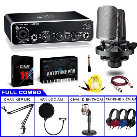 Combo Thu Âm Behringer UMC22 Và Micro Takstar Tak55 Cao Cấp