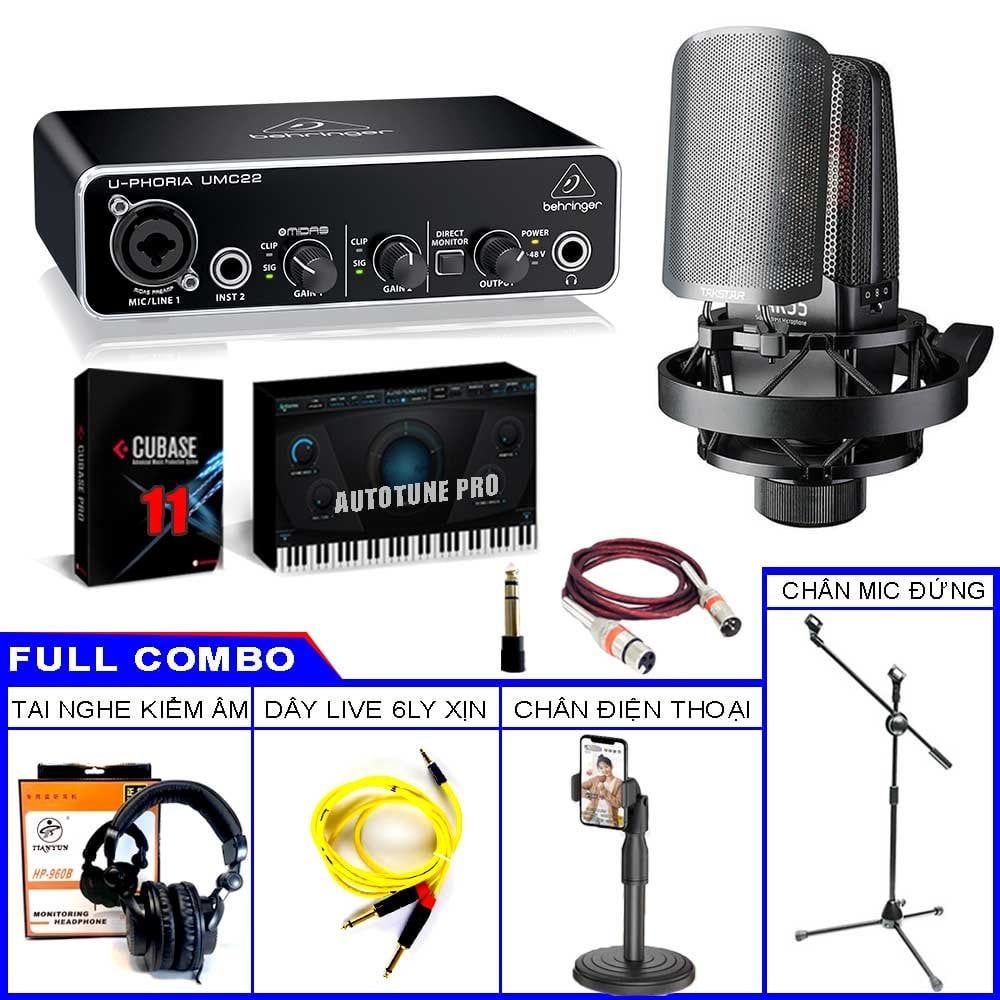 Combo Thu Âm Behringer UMC22 Và Micro Takstar Tak55 - Phụ Kiện Xịn