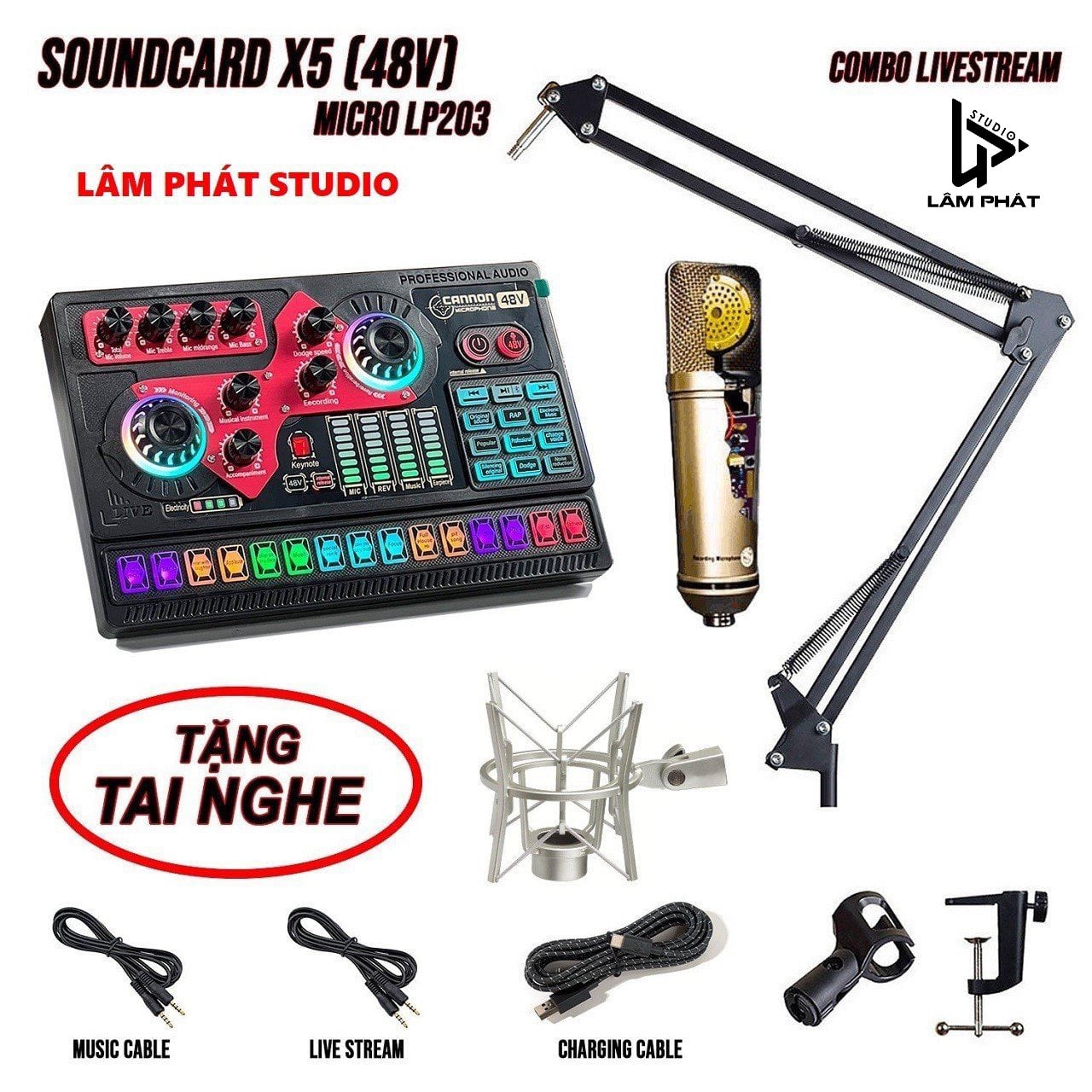 TARJETA DE SONIDO RECARGABLE X5: La Solución Profesional para Tus Transmisiones - TARJETA DE SONIDO RECARGABLE X5