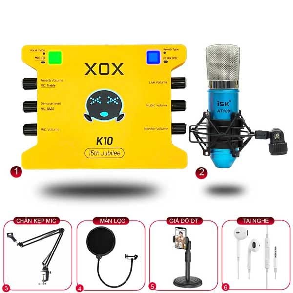 Combo LiveStream XOX K10 15th Jubilee Và Micro ISK AT100