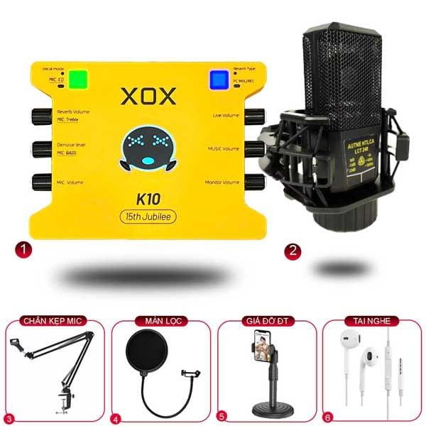 Combo Livestream XOX K10 15th và Micro LGT240