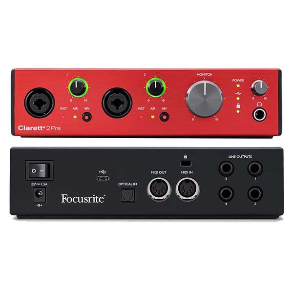 Focusrite Clarett+ 2pre USB type C Audio Interface