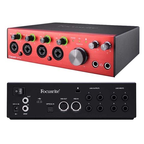 Soundcard Focusrite clarett 4pre usb-c Audio Interface chính hãng