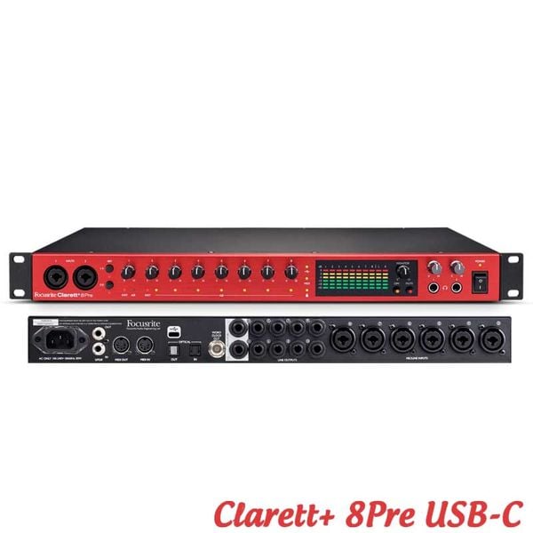 Focusrite Clarett+ 8Pre USB-C Sound card thu âm 8 kênh