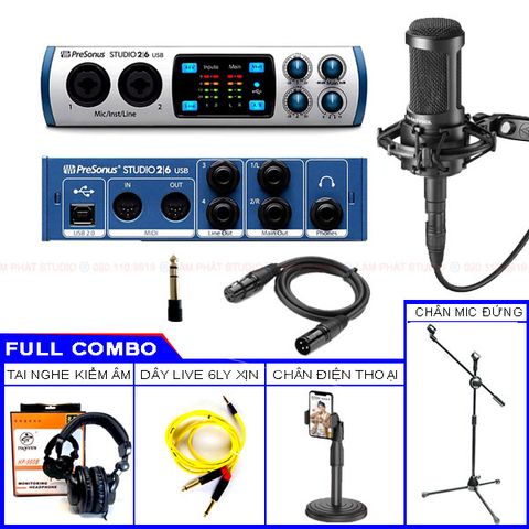 Combo Soundcard Presonus Studio 26 Và Micro AT2035