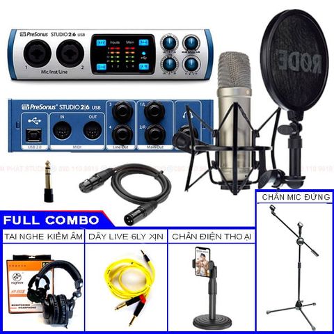 Combo Soundcard Presonus Studio 26 Và Micro RODE NT1A