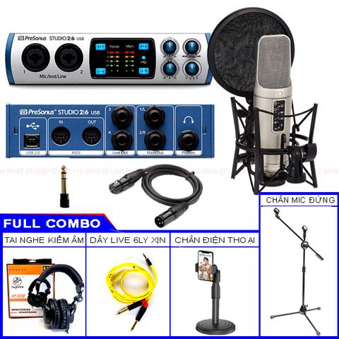 Combo Soundcard Presonus Studio 26 Và Micro RODE NT2A