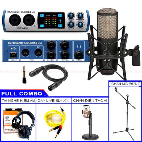 Combo Soundcard Presonus Studio 26 Và Micro AKG P420