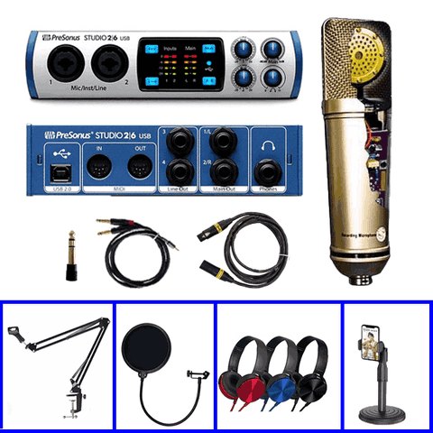  Combo Soundcard Presonus Studio 26 Và Micro Thu Âm LP203 