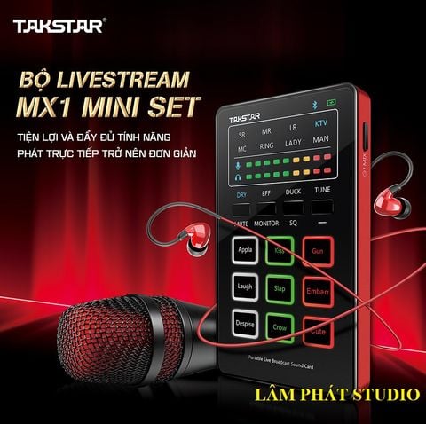  Combo Takstar MX1 Mini SET Hát Livestream - Thu Âm - Karaoke 