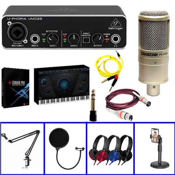 Combo Thu Âm Behringer UMC22 Và Micro Takstar PC K200 Chính Hãng