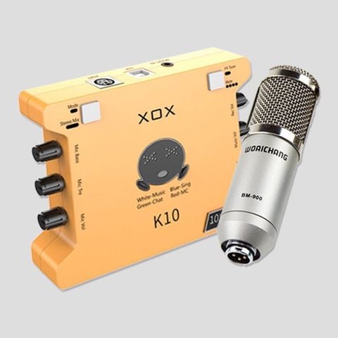  Sound Card XOX K10 10th Bản 2020 Và Micro Thu Âm BM900 