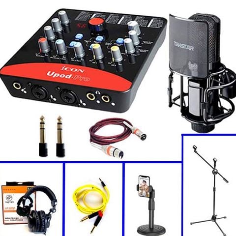  Bộ Icon Upod Pro - Mic Takstar PC K850 - Chân Mic Đứng - Phụ Kiện Xịn 