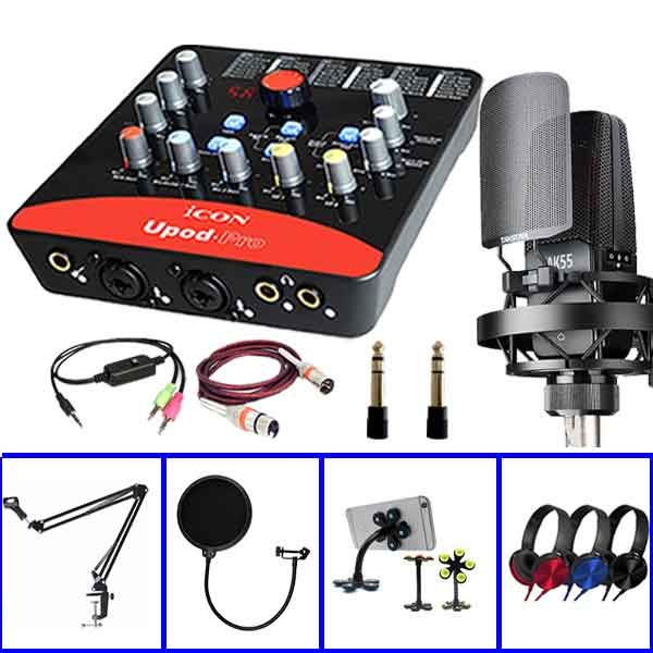 Combo Sound Card Icon Upod Pro Và Micro Thu Âm Tak55