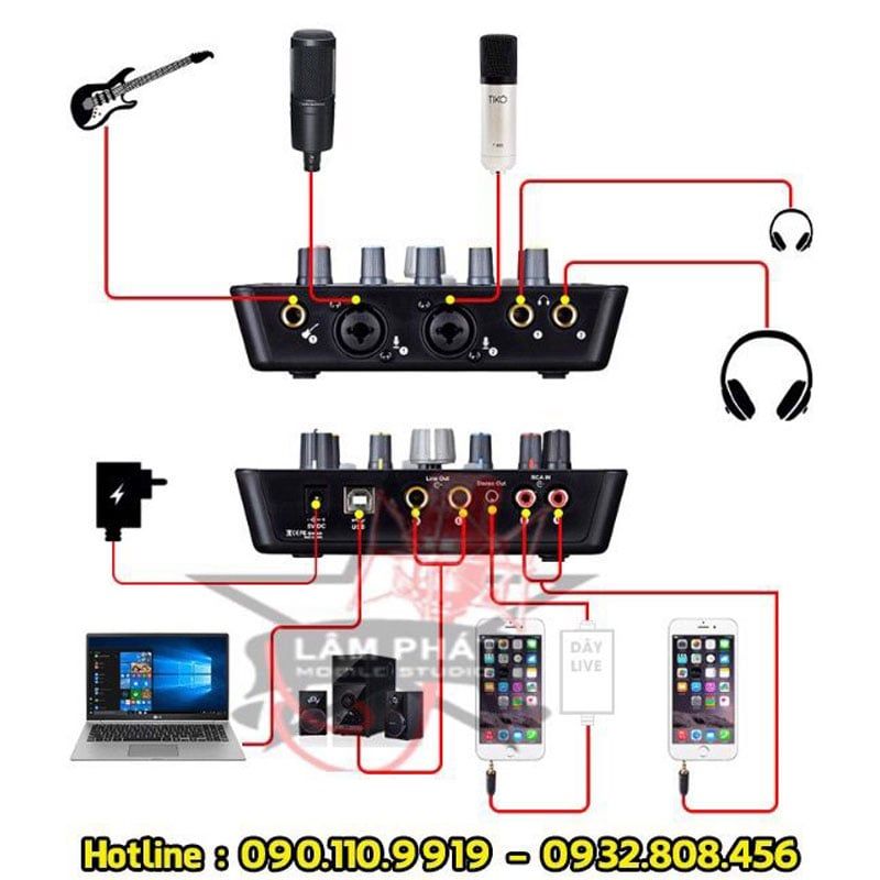 Full Combo Soundcard Icon Upod Pro Và Micro MA87