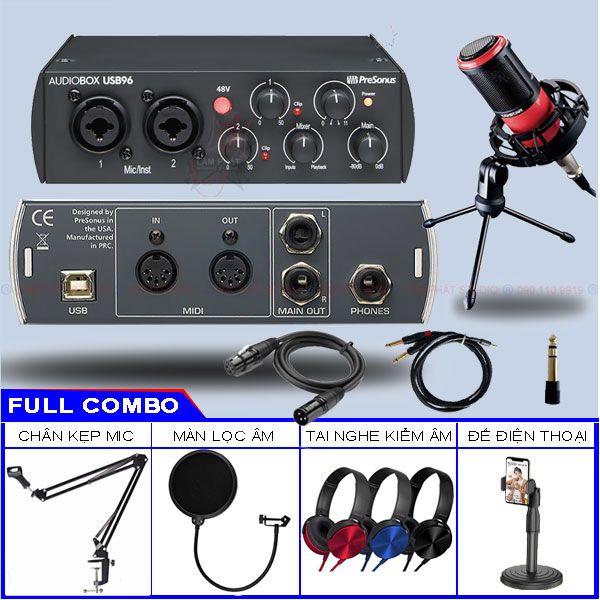 Combo Thu Âm Presonus AudioBox USB 96 Và Micro Takstar PC K320