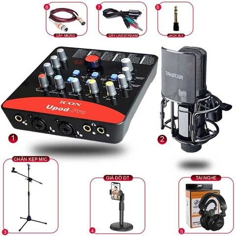 Combo Thu Âm Upod Pro và Micro Takstar PC K850 Phụ Kiện Tốt