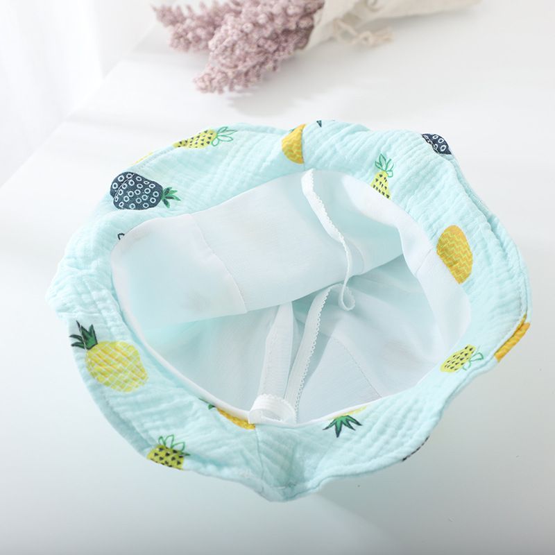Mũ rộng vành cho bé LOBY vải mềm in họa tiết hoa quả dễ thương M0109011