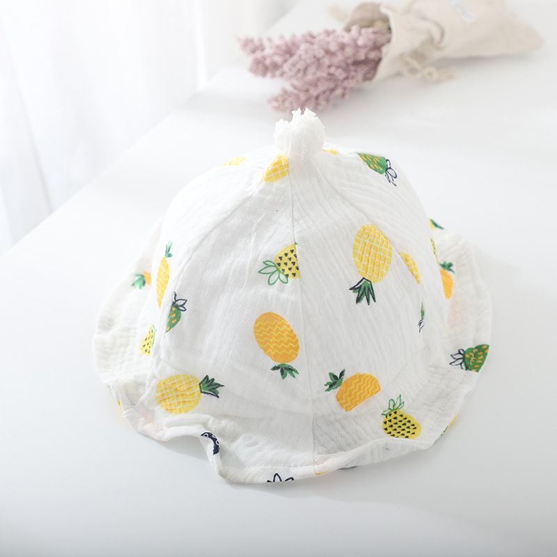 Mũ rộng vành cho bé LOBY vải mềm in họa tiết hoa quả dễ thương M0109011