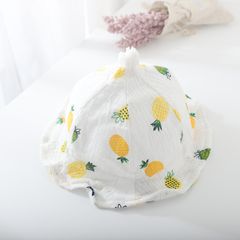 Mũ rộng vành cho bé LOBY vải mềm in họa tiết hoa quả dễ thương M0109011
