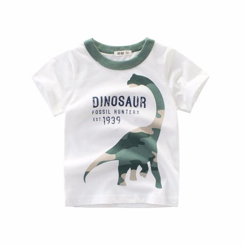 Áo phông bé trai tay cộc in hình khủng long A0102003