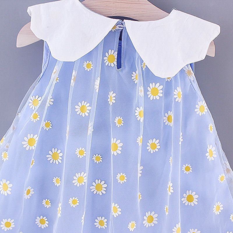 Váy xòe bé gái LOBY họa tiết hoa cúc dễ thương V0401049