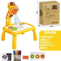Bảng vẽ tranh có chiếu sẵn hình mẫu để bé vẽ theo hình hươu cao cổ D0108048