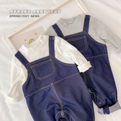 Body thu đông cho bé LOBY kiểu dài tay giả yếm B0503112