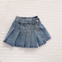 Chân váy bò bé gái LOBY dáng xòe xếp ly CV0106021