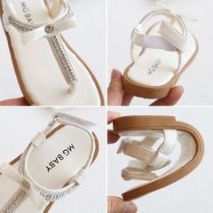 Dép xỏ ngón bé gái có quai sau điệu đà và tiện lợi G0105014