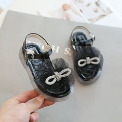 Dép quai hậu cho bé gái LOBY đính nơ vải dễ thương G0105008