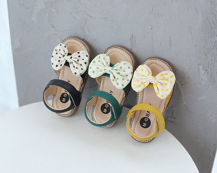 Dép quai hậu bé gái LOBY đính nơ điệu đà G0105010