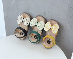 Dép quai hậu bé gái LOBY đính nơ điệu đà G0105010