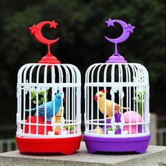 Lồng chim đồ chơi có âm thanh và ánh sáng kích hoạt bằng giọng nói D0108049