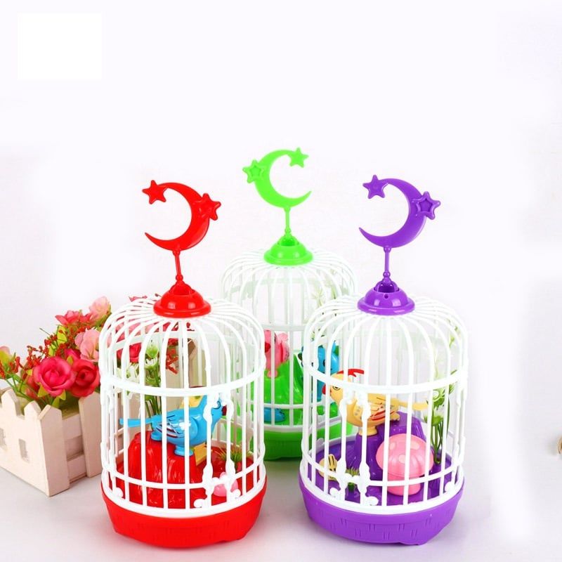 Lồng chim đồ chơi có âm thanh và ánh sáng kích hoạt bằng giọng nói D0108049
