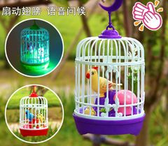 Lồng chim đồ chơi có âm thanh và ánh sáng kích hoạt bằng giọng nói D0108049
