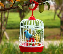 Lồng chim đồ chơi có âm thanh và ánh sáng kích hoạt bằng giọng nói D0108049